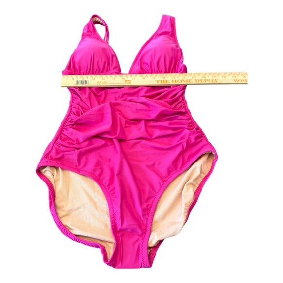 J. Crew Ruched V-Neck One Piece Suit Size 10 - Picture 6 of 8